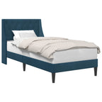 Estructura de cama con cabecera Azul 100 x 200 cm Terciopelo