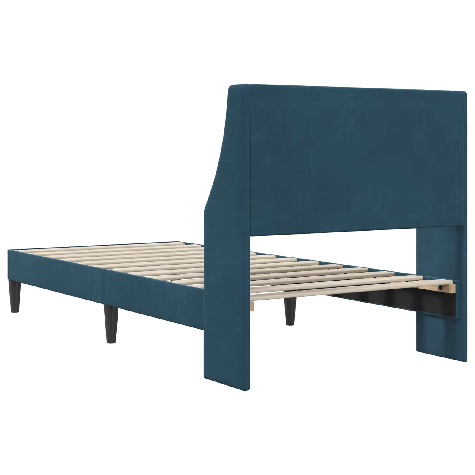 Estructura de cama con cabecera Azul 100 x 200 cm Terciopelo