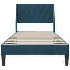 Estructura de cama con cabecera Azul 100 x 200 cm Terciopelo