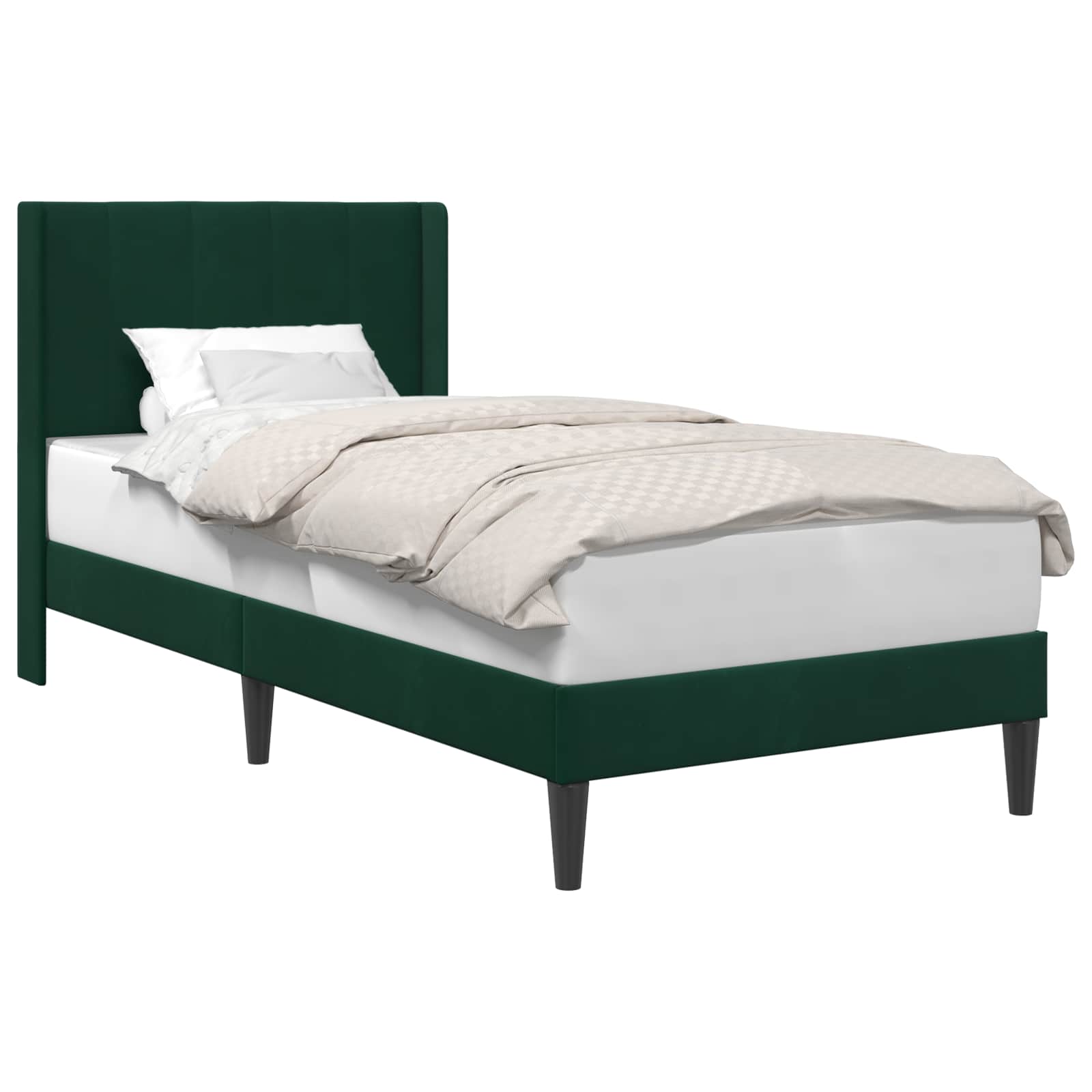 Estructura de cama Verde oscuro 100 x 200 cm Terciopelo