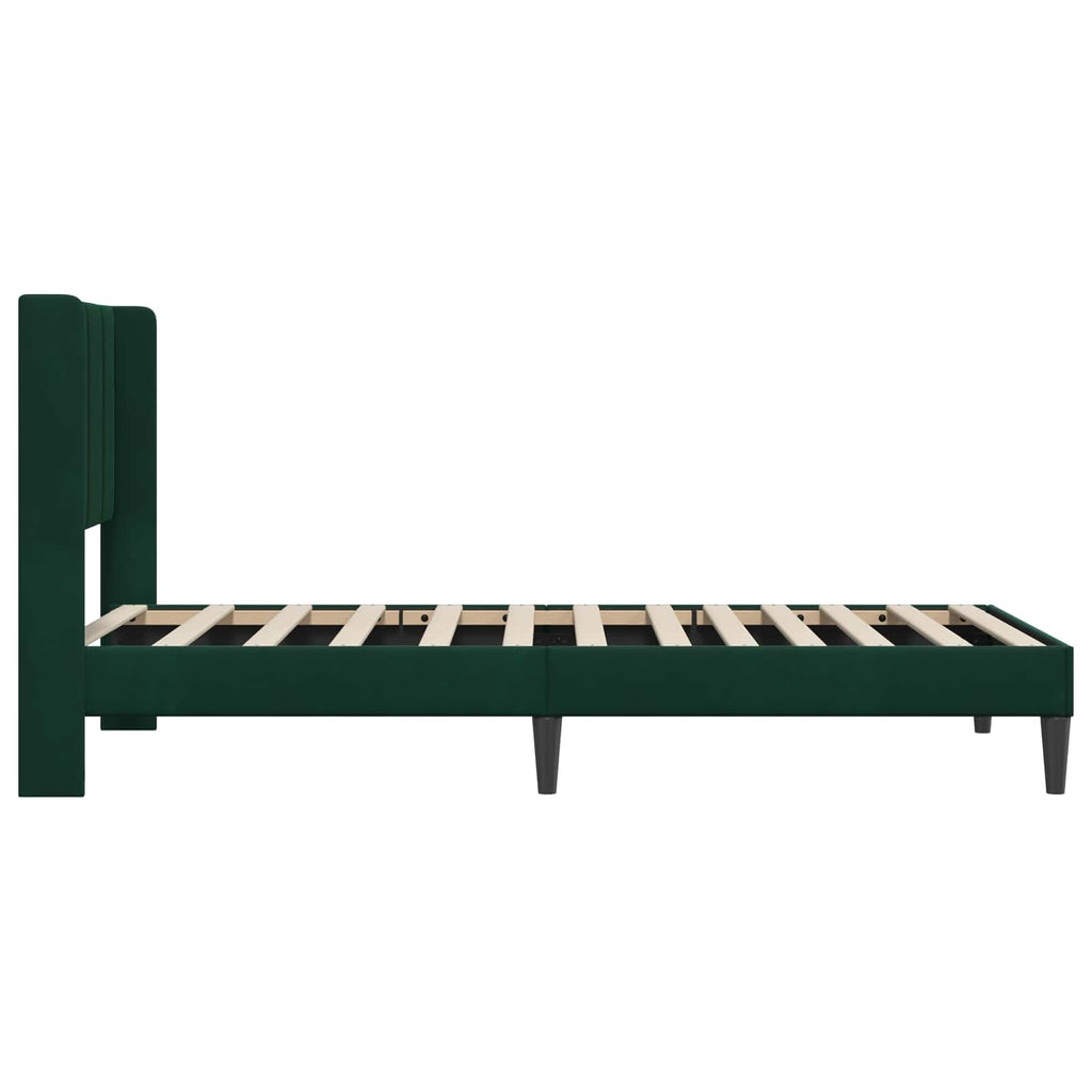 Estructura de cama Verde oscuro 100 x 200 cm Terciopelo
