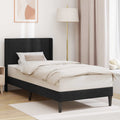 Estructura de cama con cabecera Negro 100 x 200 cm Terciopelo