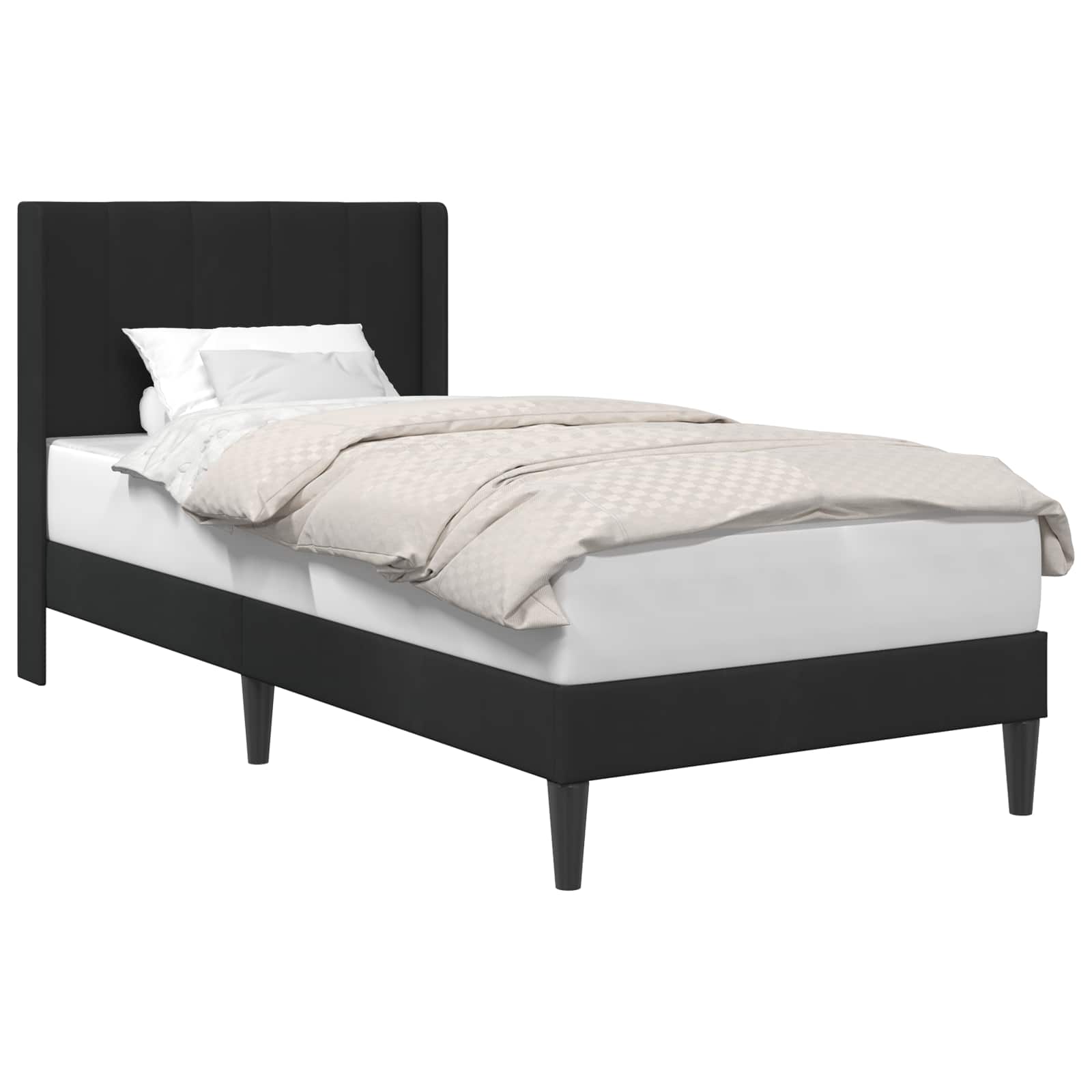 Estructura de cama con cabecera Negro 100 x 200 cm Terciopelo