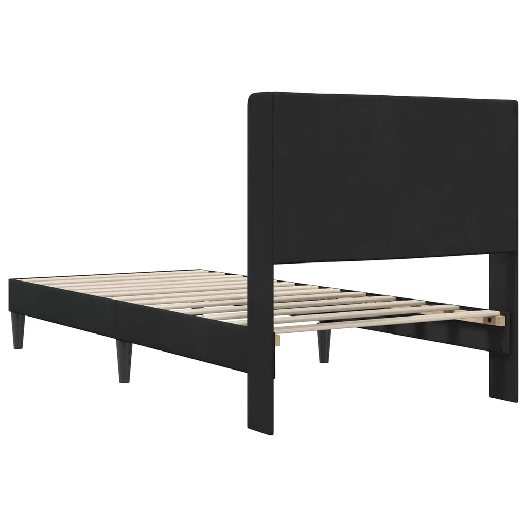 Estructura de cama con cabecera Negro 100 x 200 cm Terciopelo