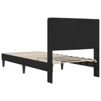Estructura de cama con cabecera Negro 100 x 200 cm Terciopelo