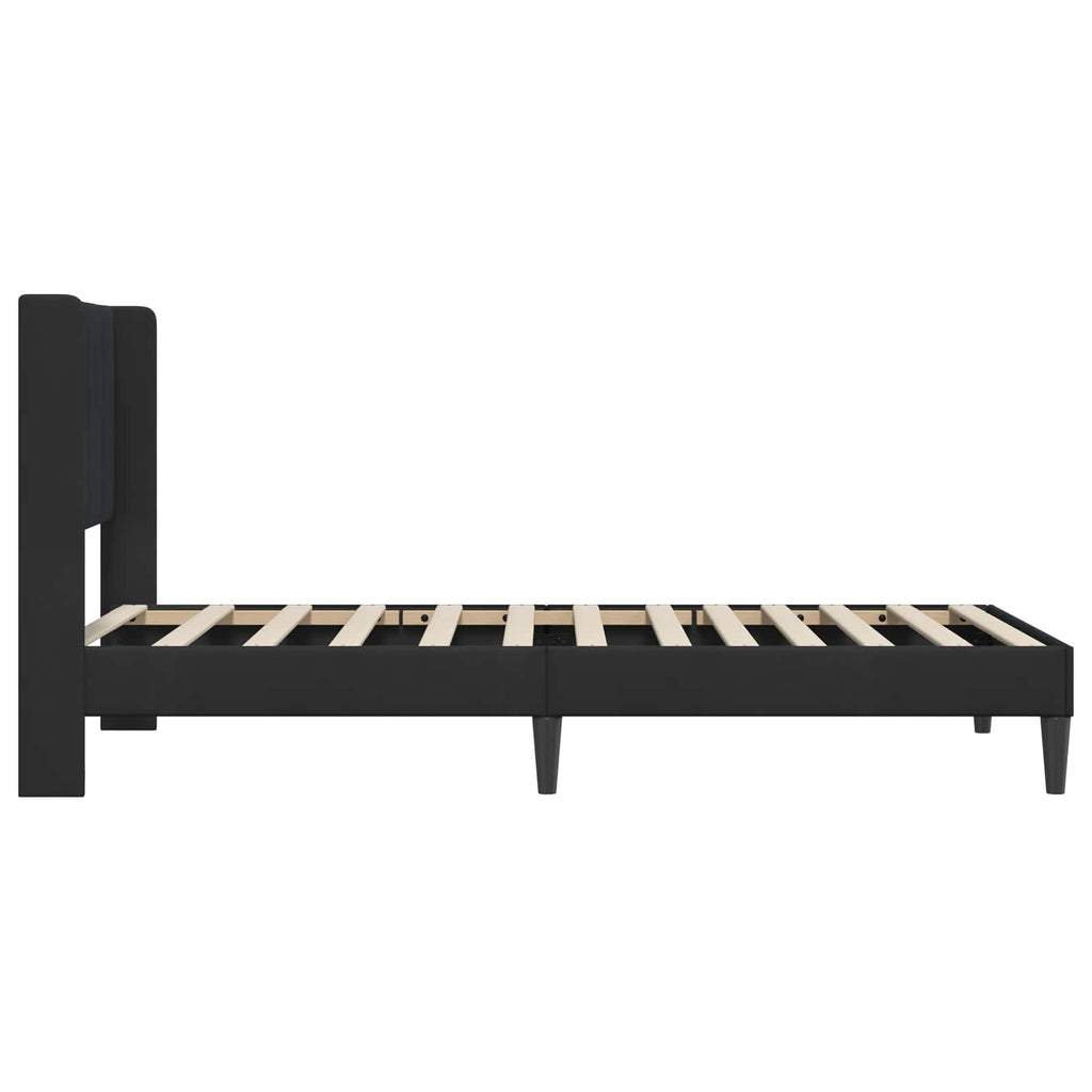 Estructura de cama con cabecera Negro 100 x 200 cm Terciopelo