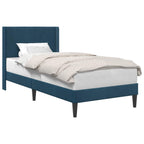 Estructura de cama con cabecera Azul 100 x 200 cm Terciopelo