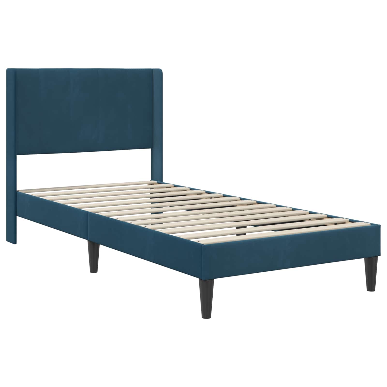 Estructura de cama con cabecera Azul 100 x 200 cm Terciopelo