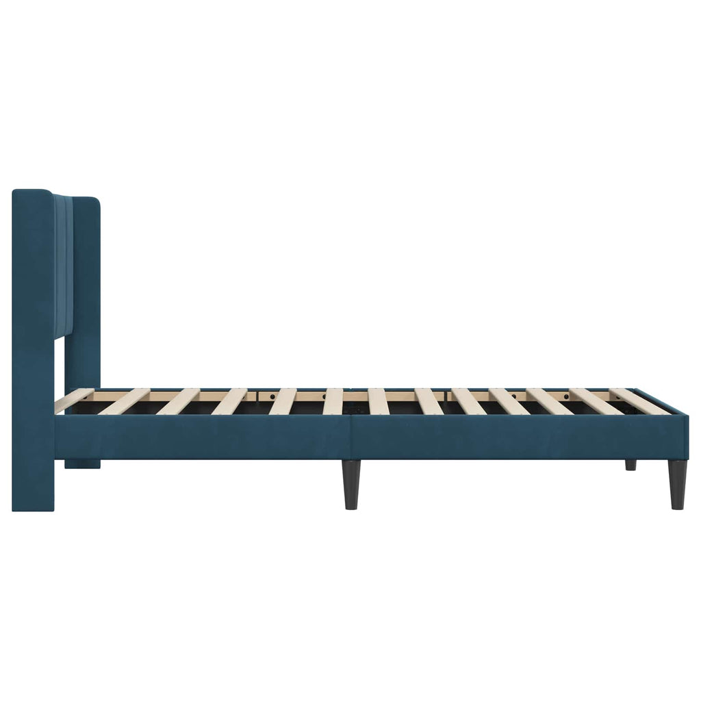 Estructura de cama con cabecera Azul 100 x 200 cm Terciopelo