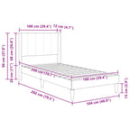 Estructura de cama con cabecera Azul 100 x 200 cm Terciopelo
