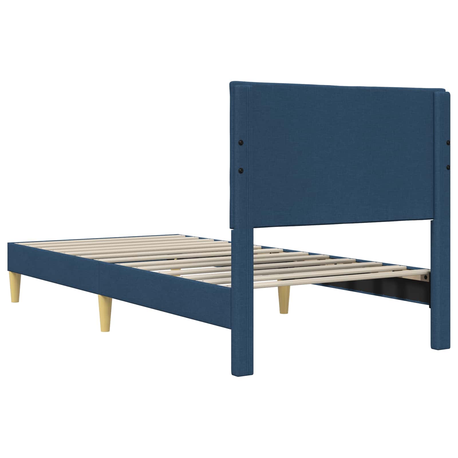 Estructura de cama con cabecera Azul 100 x 200 cm Tela