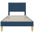 Estructura de cama con cabecera Azul 100 x 200 cm Tela