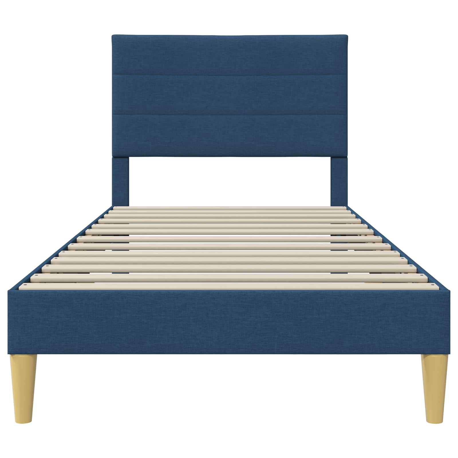 Estructura de cama con cabecera Azul 100 x 200 cm Tela