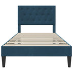 Estructura de cama con cabecera Azul 100 x 200 cm Terciopelo