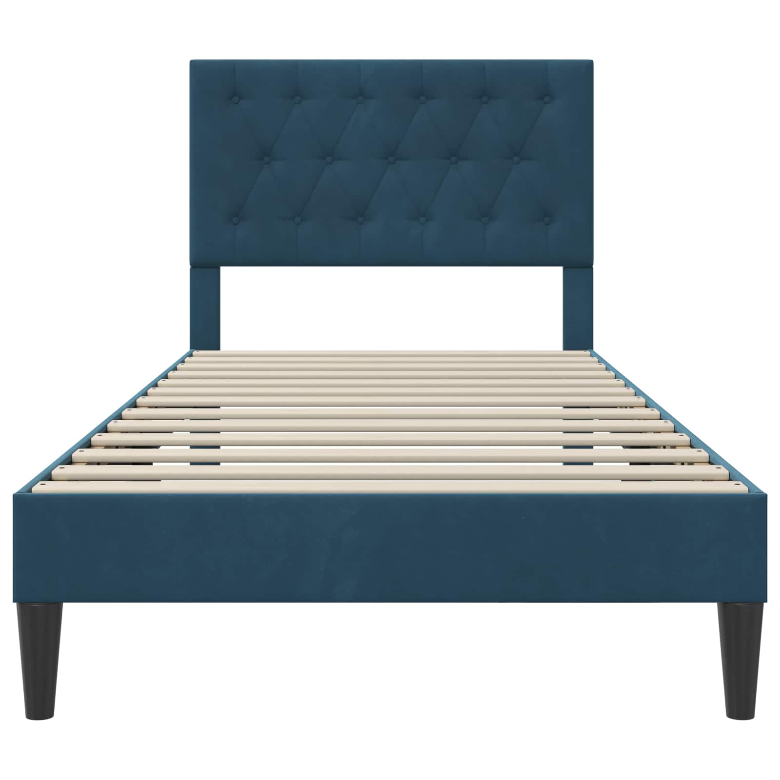 Estructura de cama con cabecera Azul 100 x 200 cm Terciopelo