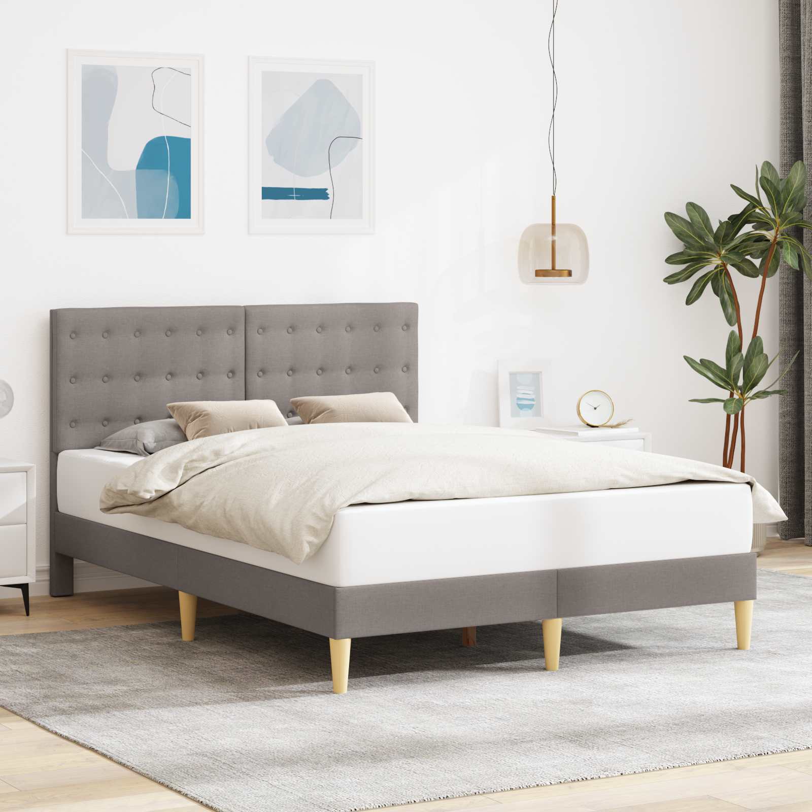 Kids' bed with headboard Jeans Blue 80 x 160 cm fabric