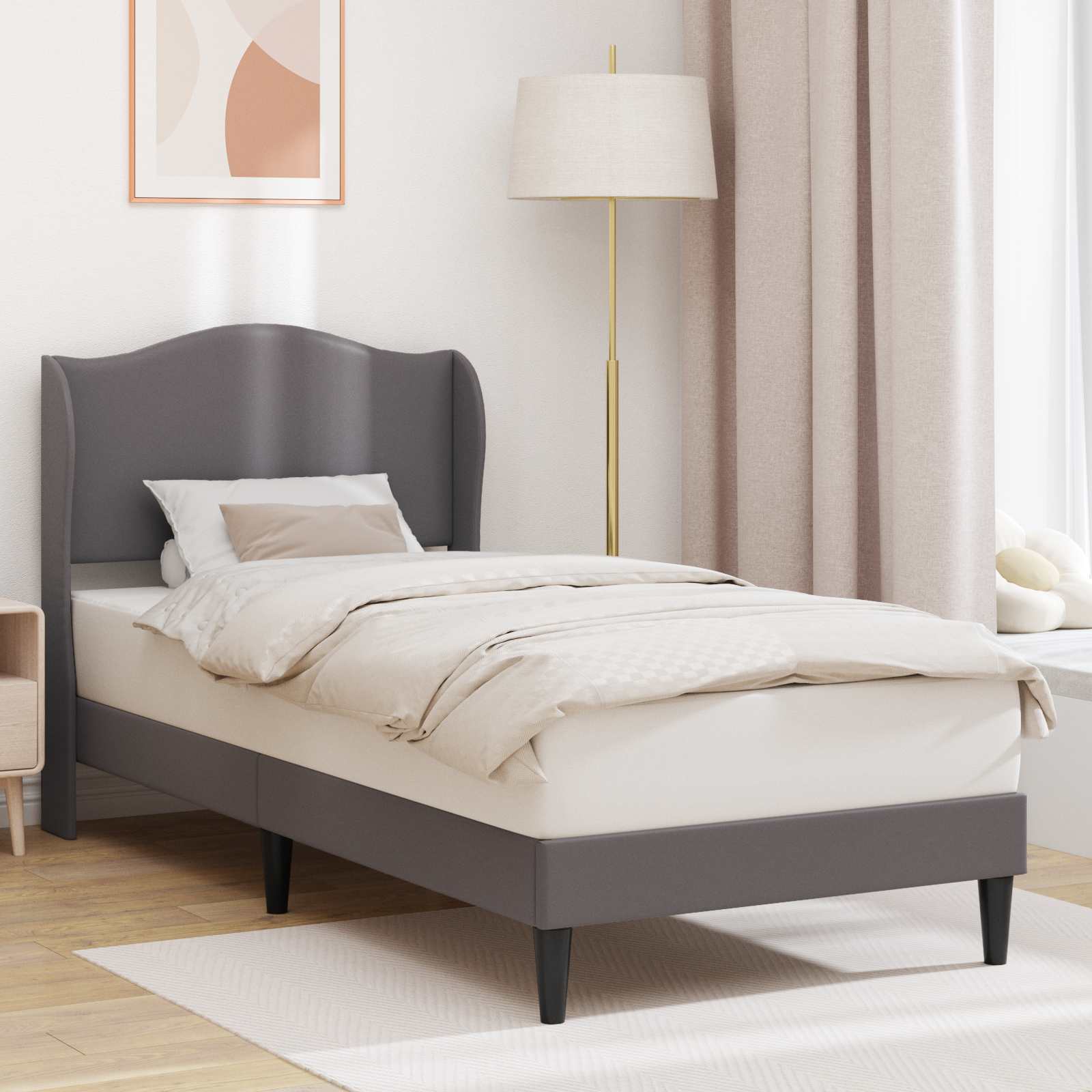 Estrutura de Cama com Gaveta 100 x 200 cm Madeira Composta