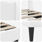 Estructura de cama Blanco 100 x 200 cm Cuero sintético
