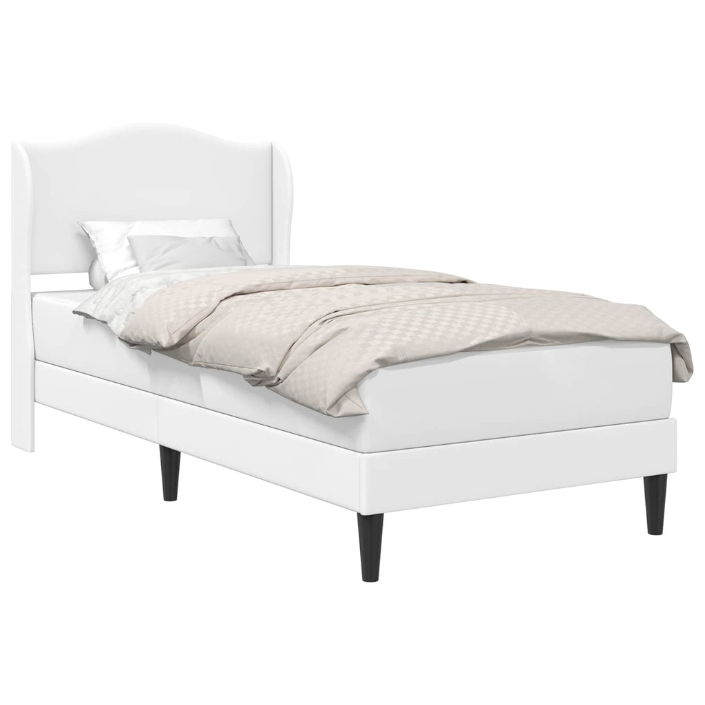 Estructura de cama Blanco 100 x 200 cm Cuero sintético
