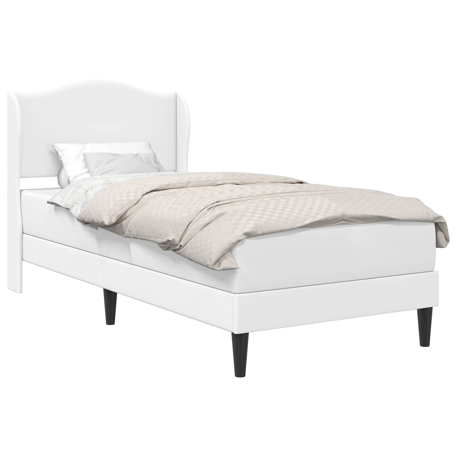 Estructura de cama Blanco 100 x 200 cm Cuero sintético
