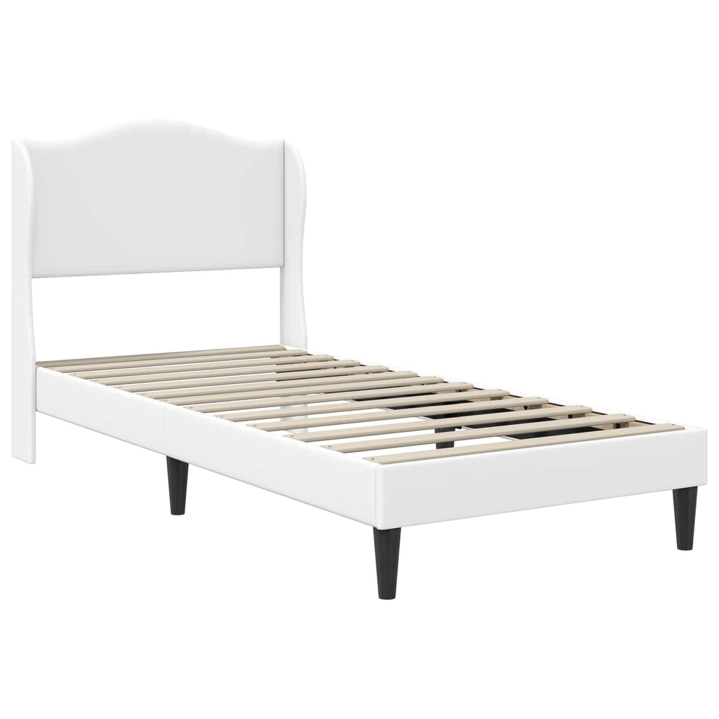 Estructura de cama Blanco 100 x 200 cm Cuero sintético