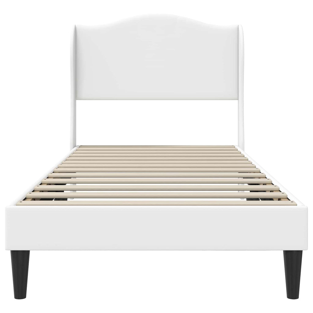 Estructura de cama Blanco 100 x 200 cm Cuero sintético