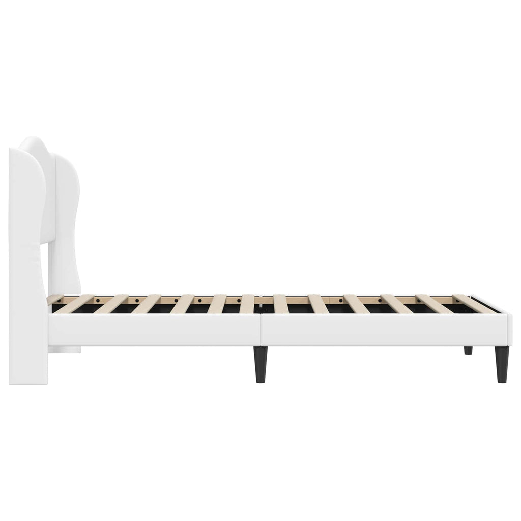 Estructura de cama Blanco 100 x 200 cm Cuero sintético