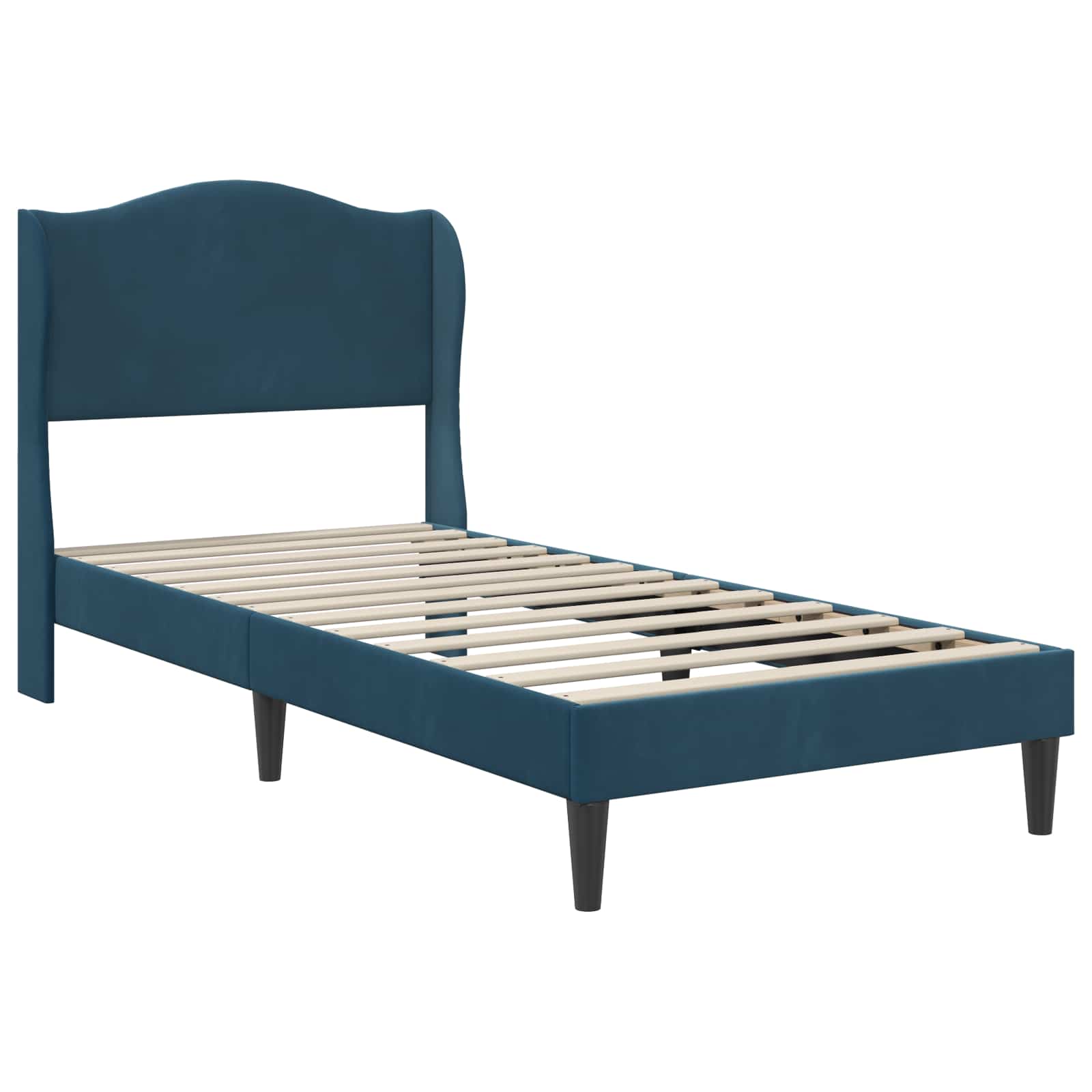 Estructura de cama con cabecera Azul 100 x 200 cm Terciopelo