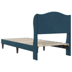Estructura de cama con cabecera Azul 100 x 200 cm Terciopelo
