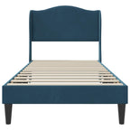 Estructura de cama con cabecera Azul 100 x 200 cm Terciopelo
