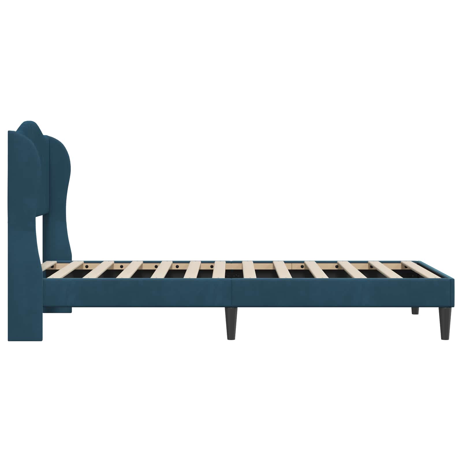 Estructura de cama con cabecera Azul 100 x 200 cm Terciopelo