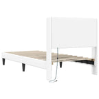Estructura de cama Blanco 100 x 200 cm Cuero sintético