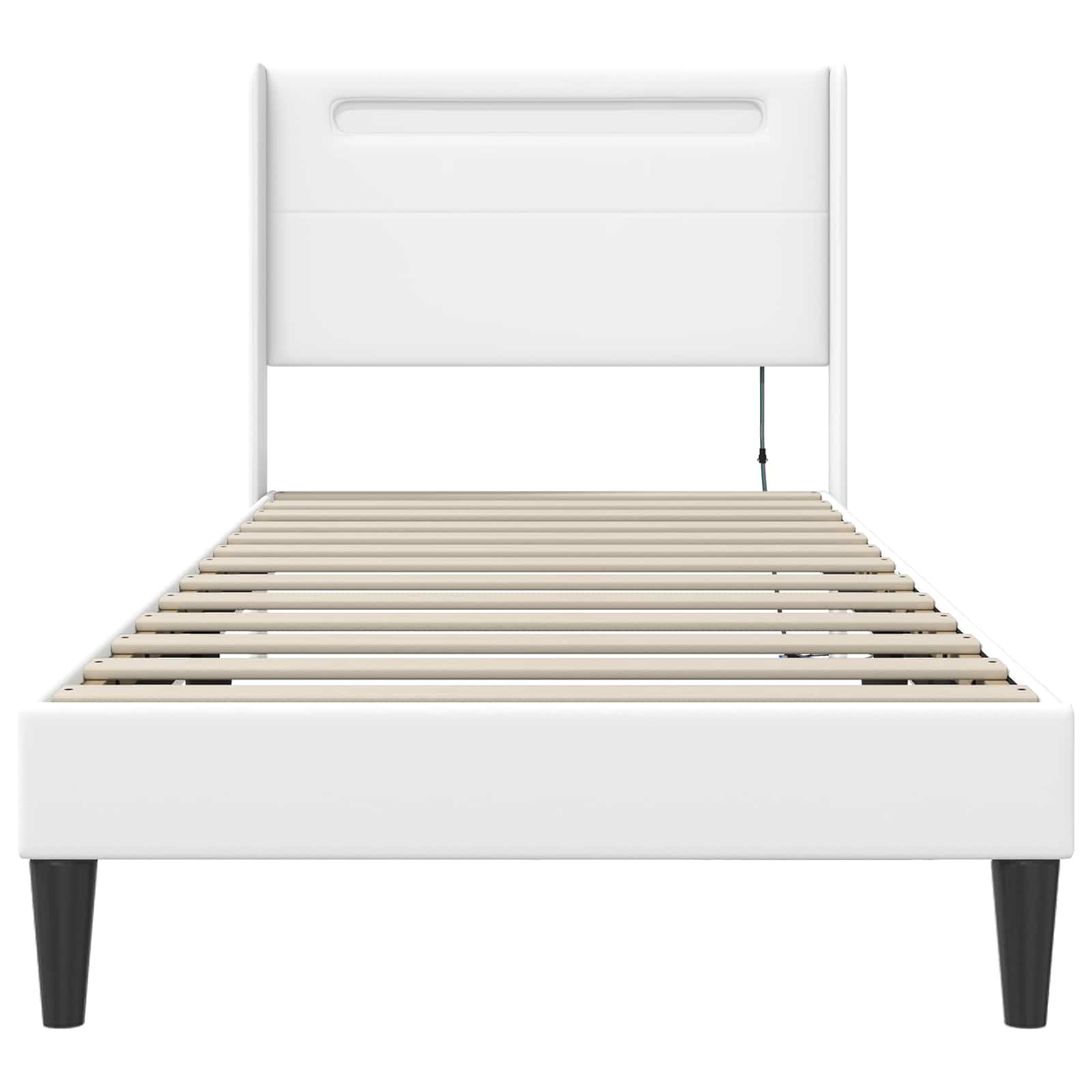 Estructura de cama Blanco 100 x 200 cm Cuero sintético