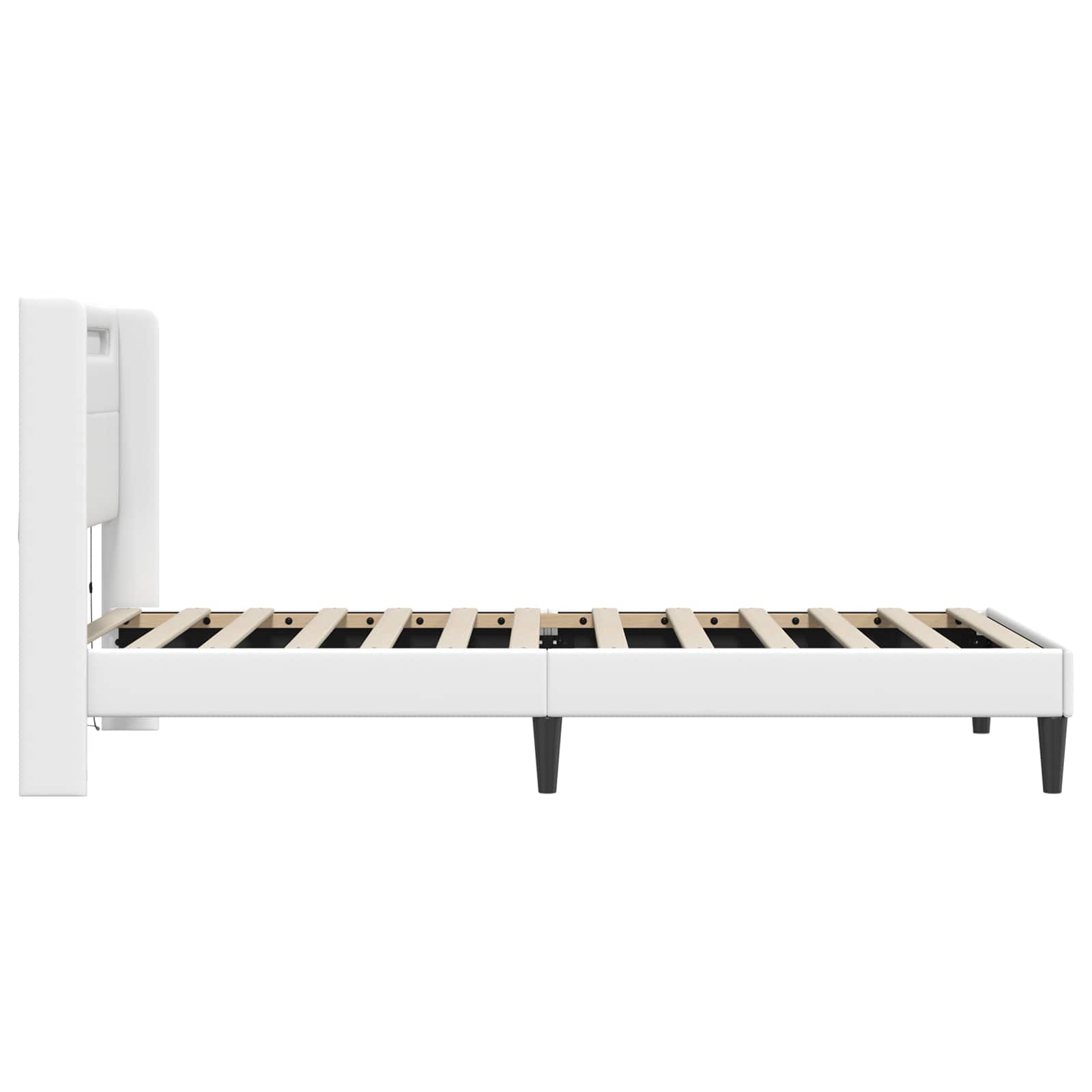 Estructura de cama Blanco 100 x 200 cm Cuero sintético