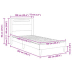 Estructura de cama Blanco 100 x 200 cm Cuero sintético