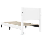 Estructura de cama Blanco 100 x 200 cm Cuero sintético