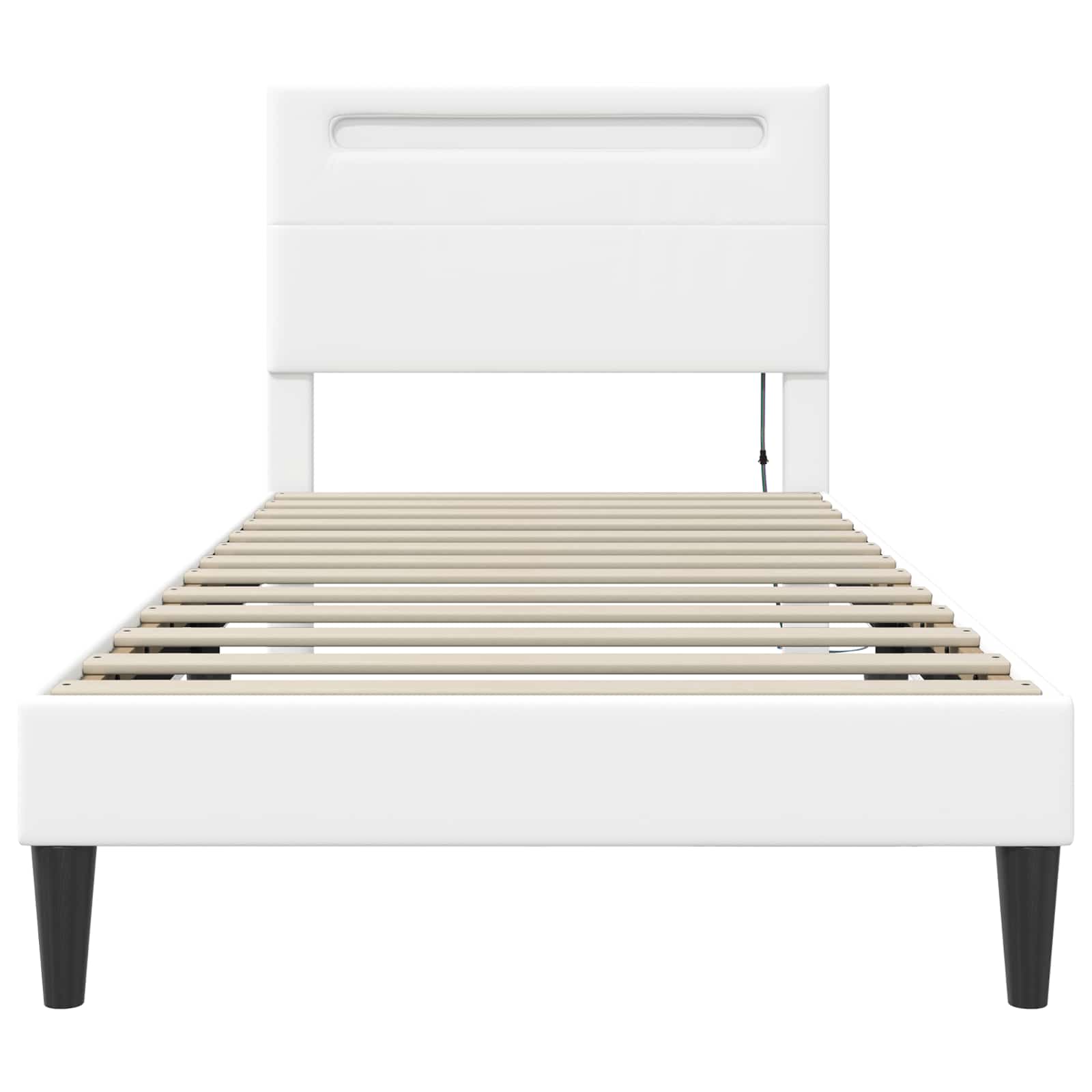 Estructura de cama Blanco 100 x 200 cm Cuero sintético