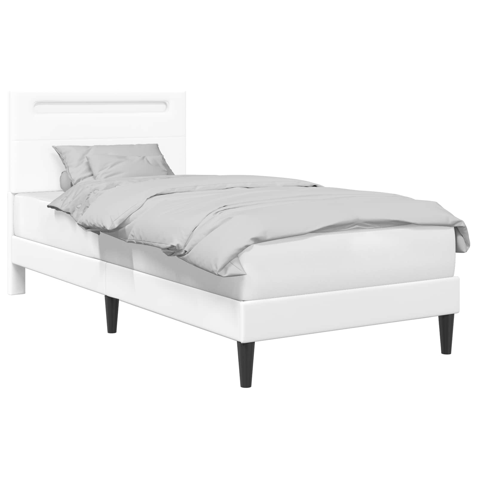 Estructura de cama Blanco 100 x 200 cm Cuero sintético