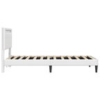 Estructura de cama Blanco 100 x 200 cm Cuero sintético