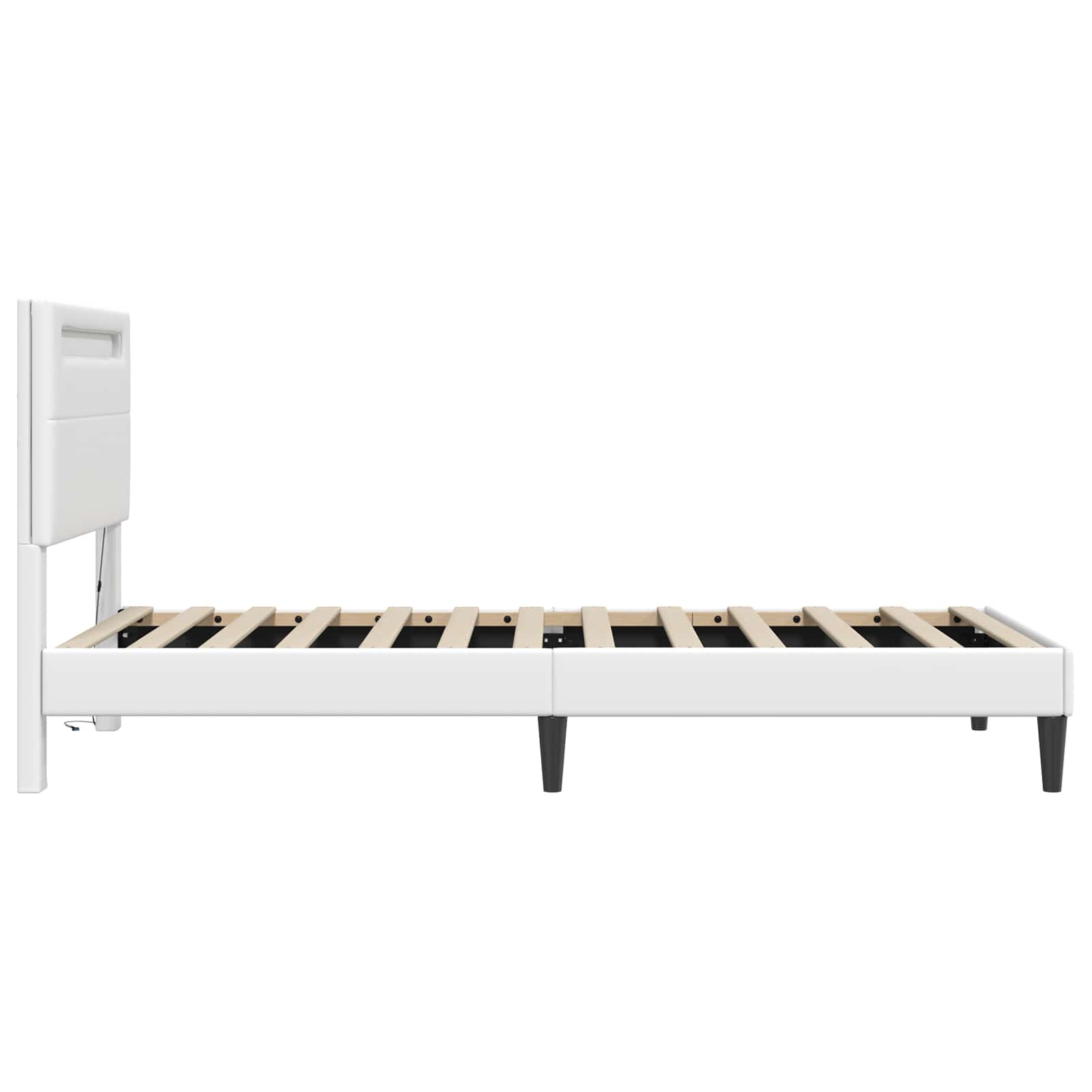 Estructura de cama Blanco 100 x 200 cm Cuero sintético