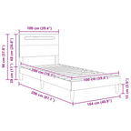 Estructura de cama Blanco 100 x 200 cm Cuero sintético