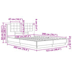 Estructura de cama con cabecero Madera envejecida 120 x 200 cm