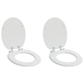 Asiento de inodoro de cierre suave 2 pcs 44 x 38 cm