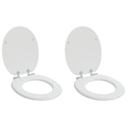 Asiento de inodoro de cierre suave 2 pcs 44 x 38 cm