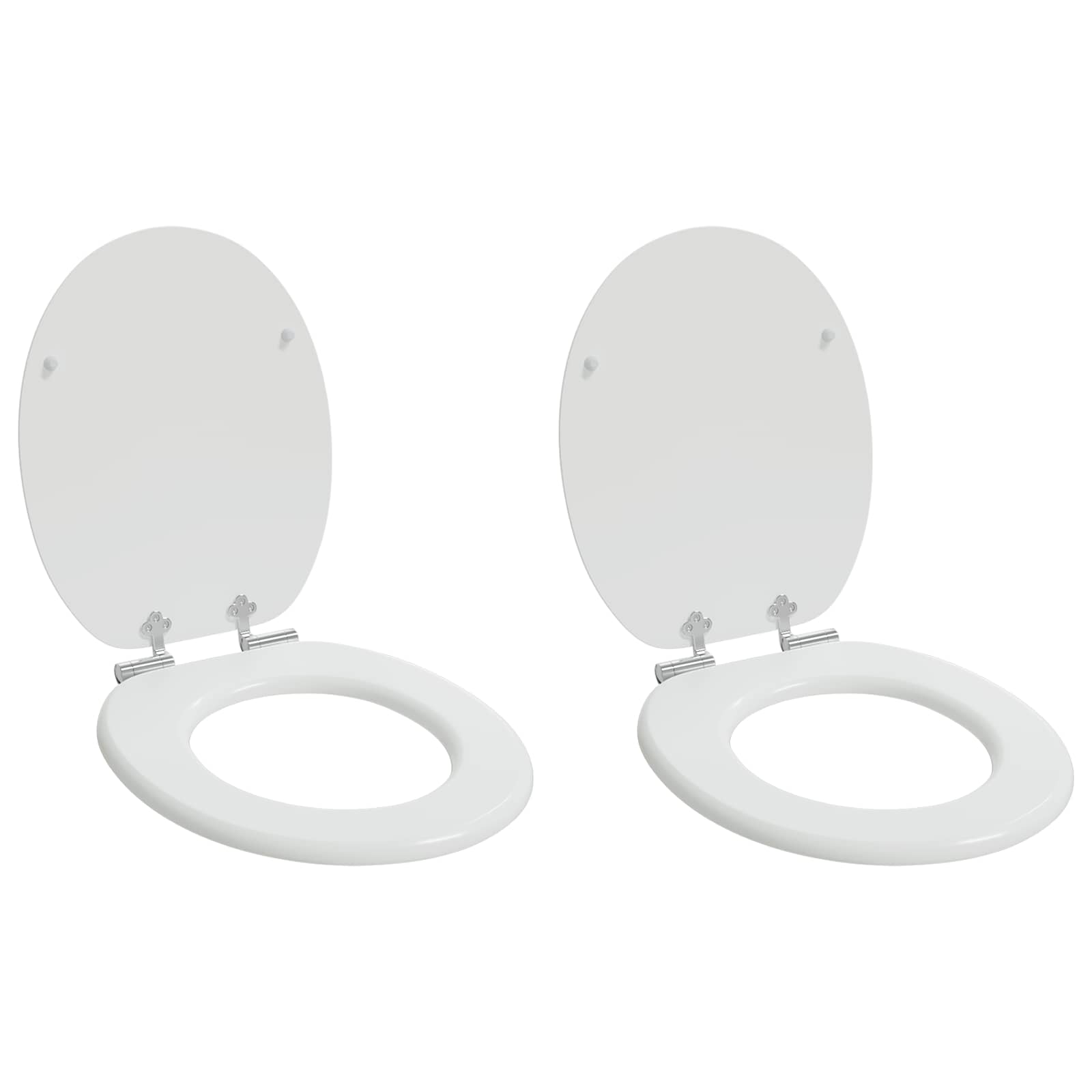 Asiento de inodoro de cierre suave 2 pcs 44 x 38 cm