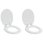 Asiento de inodoro de cierre suave 2 pcs 44 x 38 cm