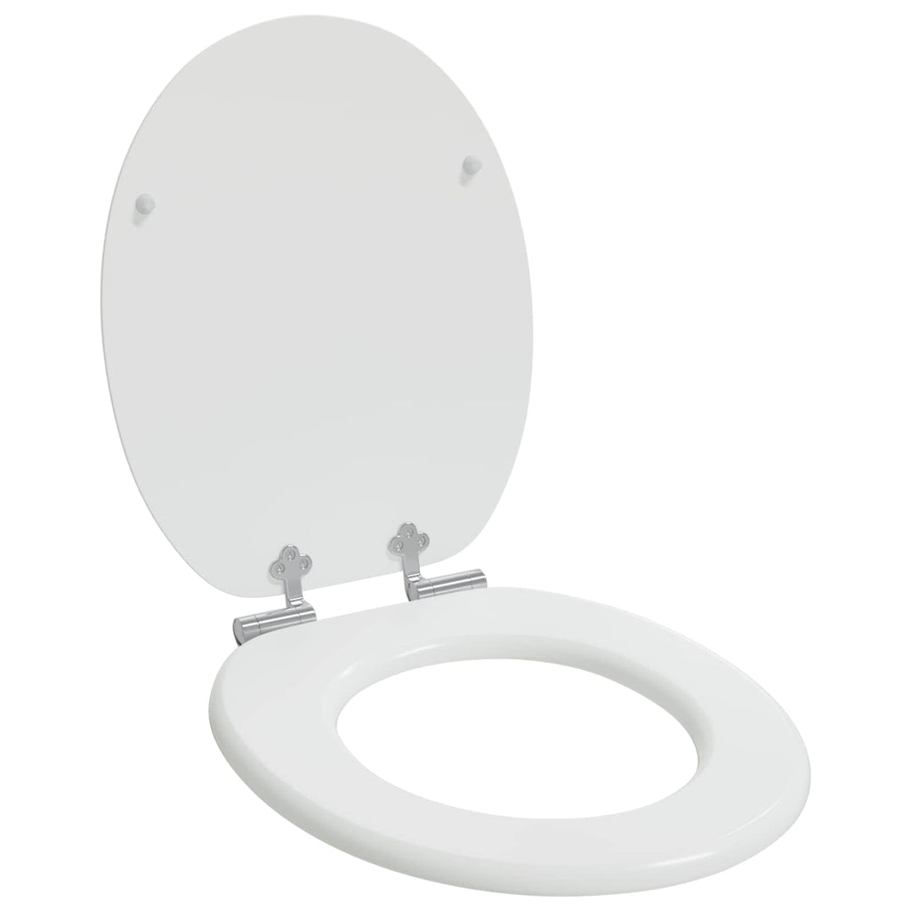 Asiento de inodoro de cierre suave 2 pcs 44 x 38 cm