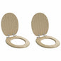 Asiento de inodoro de cierre suave 2 pcs 44 x 38 cm