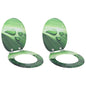 Asiento de inodoro de cierre suave 2 pcs 44 x 38 cm