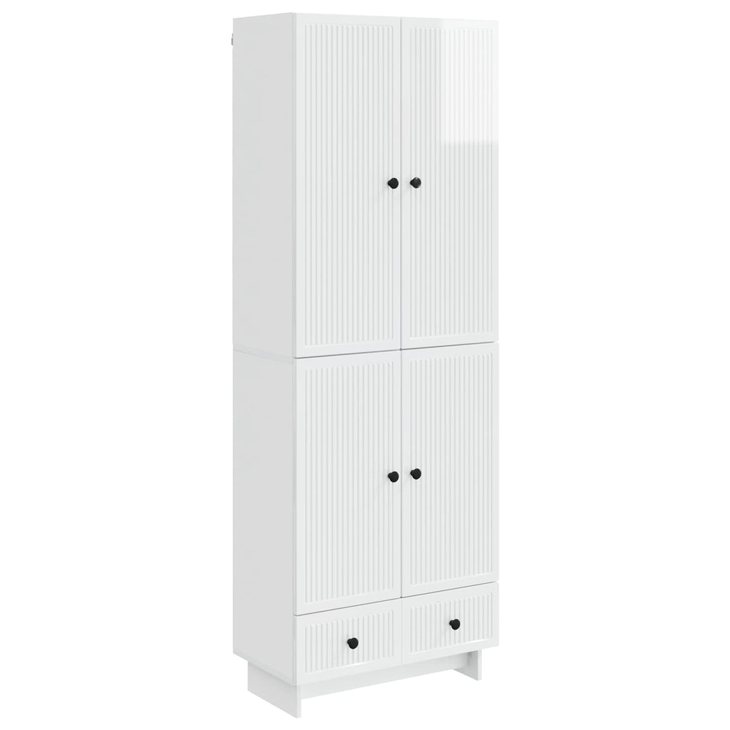 Juego de armarios 2 pcs Blanco Brillante 66 x 34,5 x 95 cm